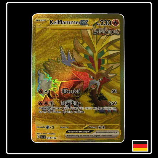 Keilflamme ex GOLD 214/162 aus dem Pokemon Set Gewalten der Zeit