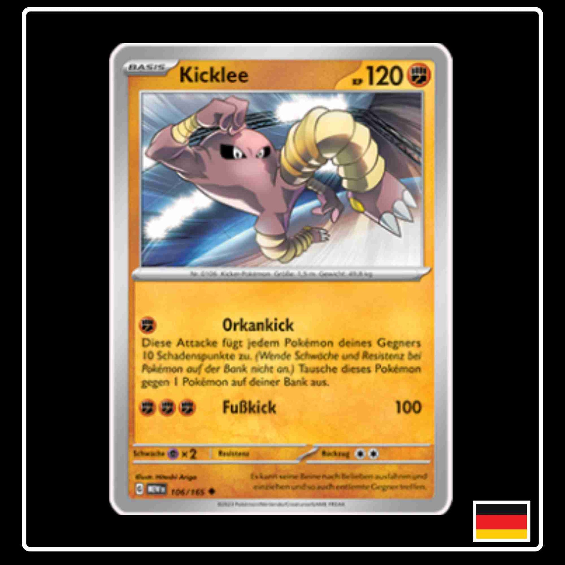 Kicklee 106/165 aus dem Pokemon Set Karmesin & Purpur 151 