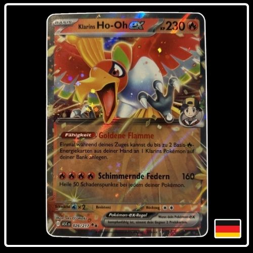 Klarins Ho-Oh ex 026/217 Pokemon Erhabene Helden