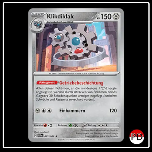 Klikdiklak 063/086 Pokemon Schwarze Blitze