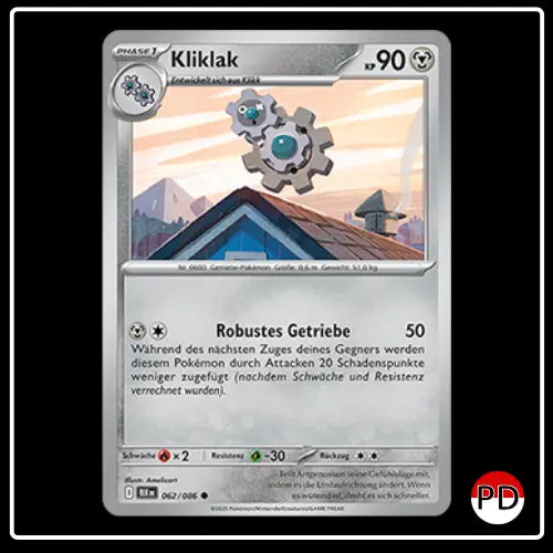 Kliklak 062/086 Pokemon Schwarze Blitze