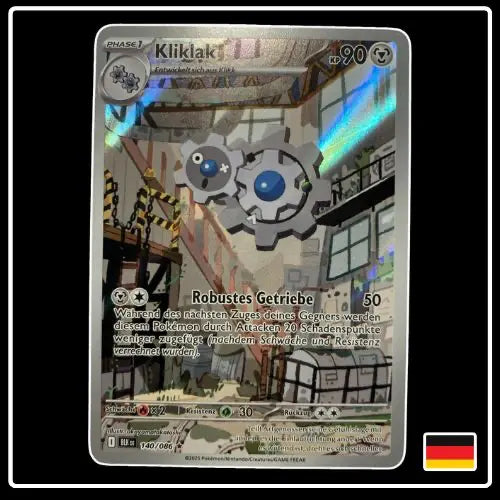 Kliklak Illustration Rare 140/086 Pokemon Schwarze Blitze