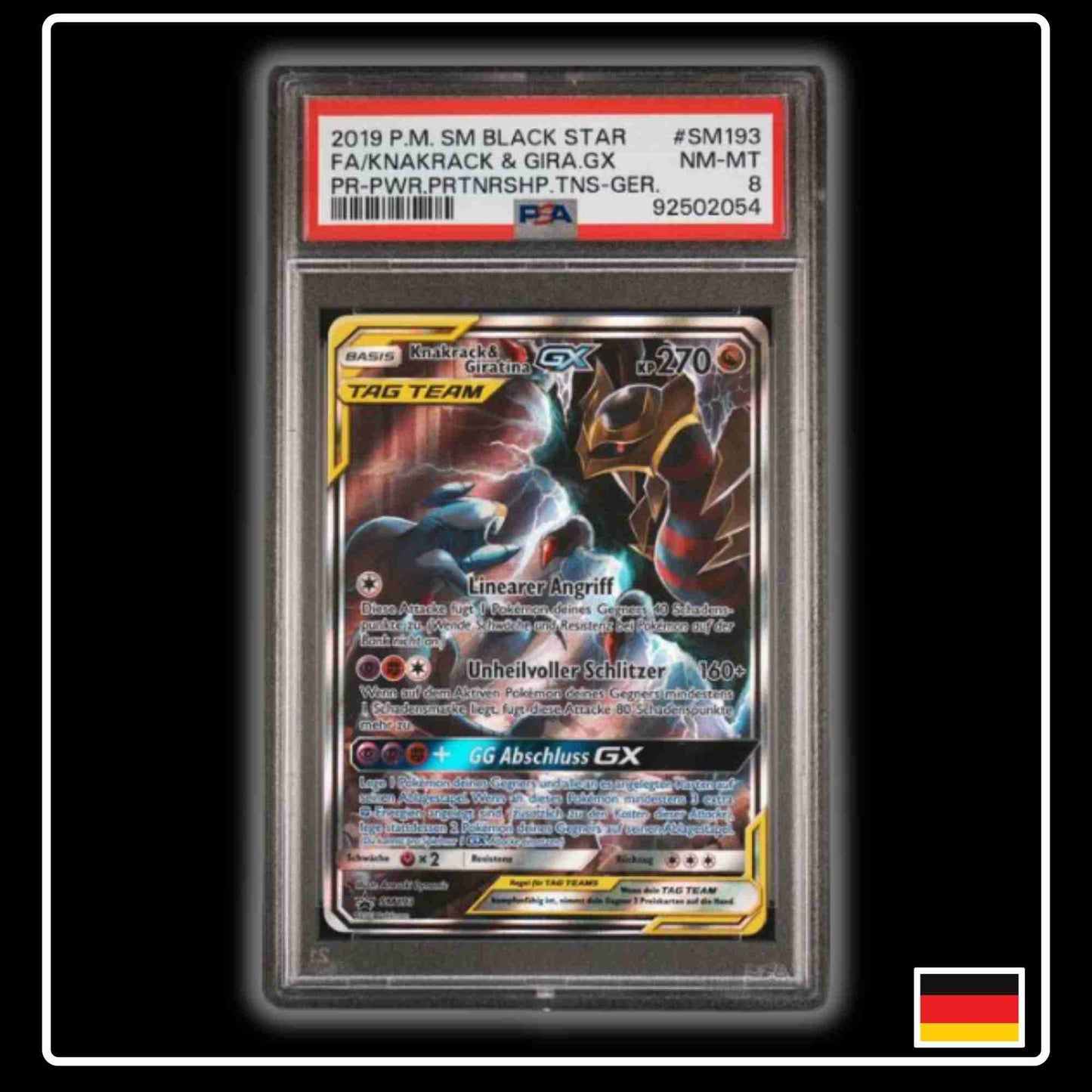 Knakrack & Giratina GX Alt Art SM193 SM Promo PSA 8