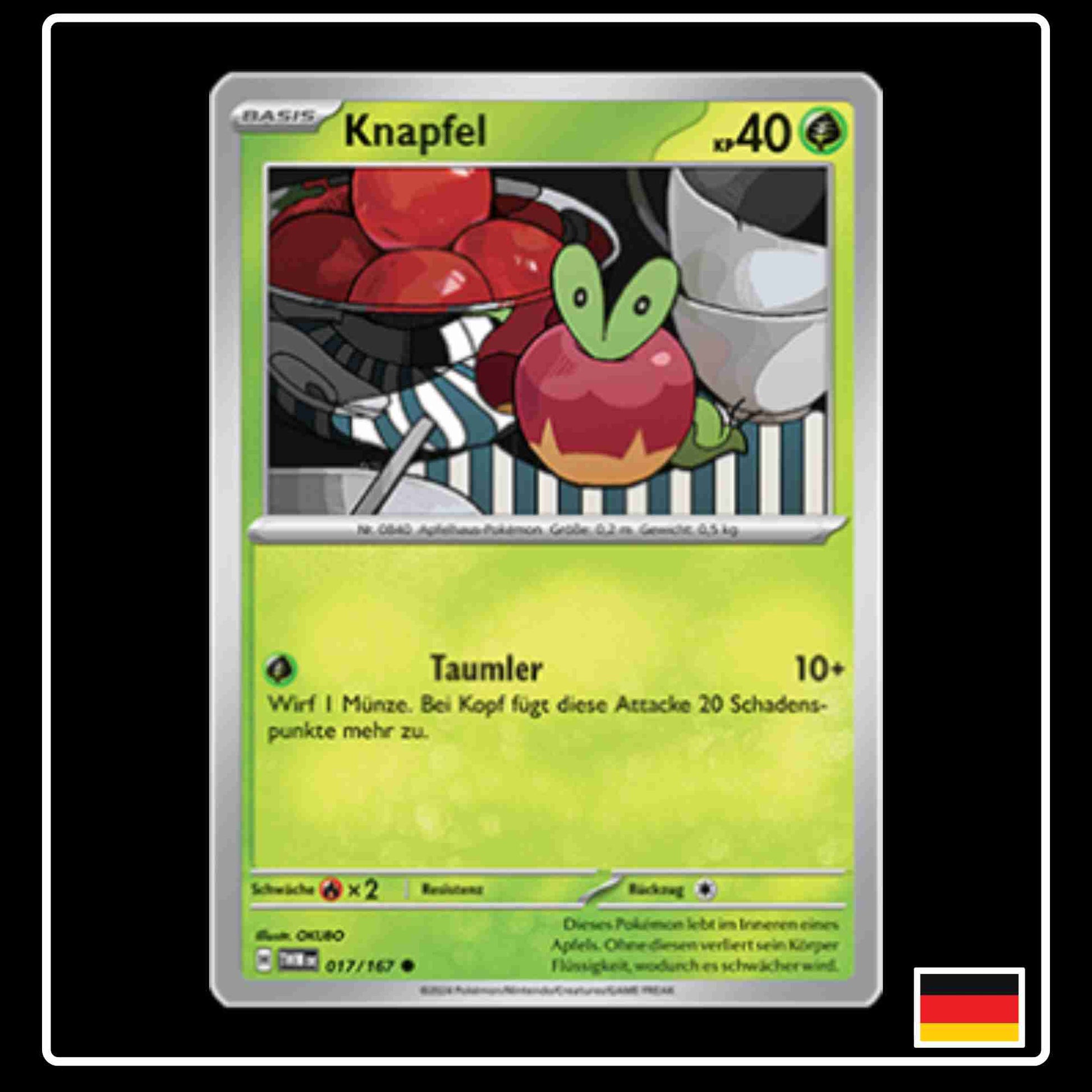 Knapfel Pokemon Karte 017/167 aus dem Set Maskerade im Zwielicht