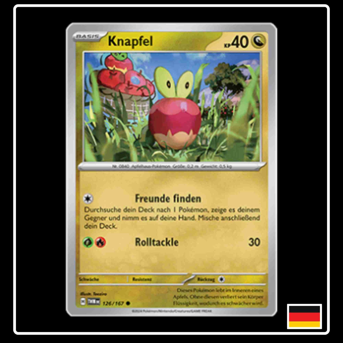 Knapfel Pokemon Karte 126/167 aus dem Set Maskerade im Zwielicht