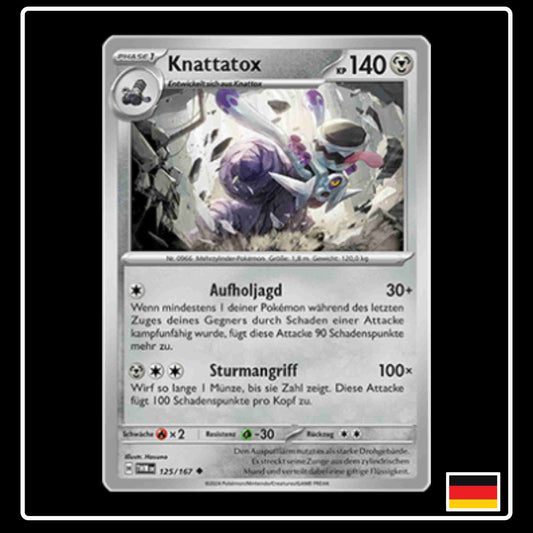 Knattatox Pokemon Karte 125/167 aus dem Set Maskerade im Zwielicht