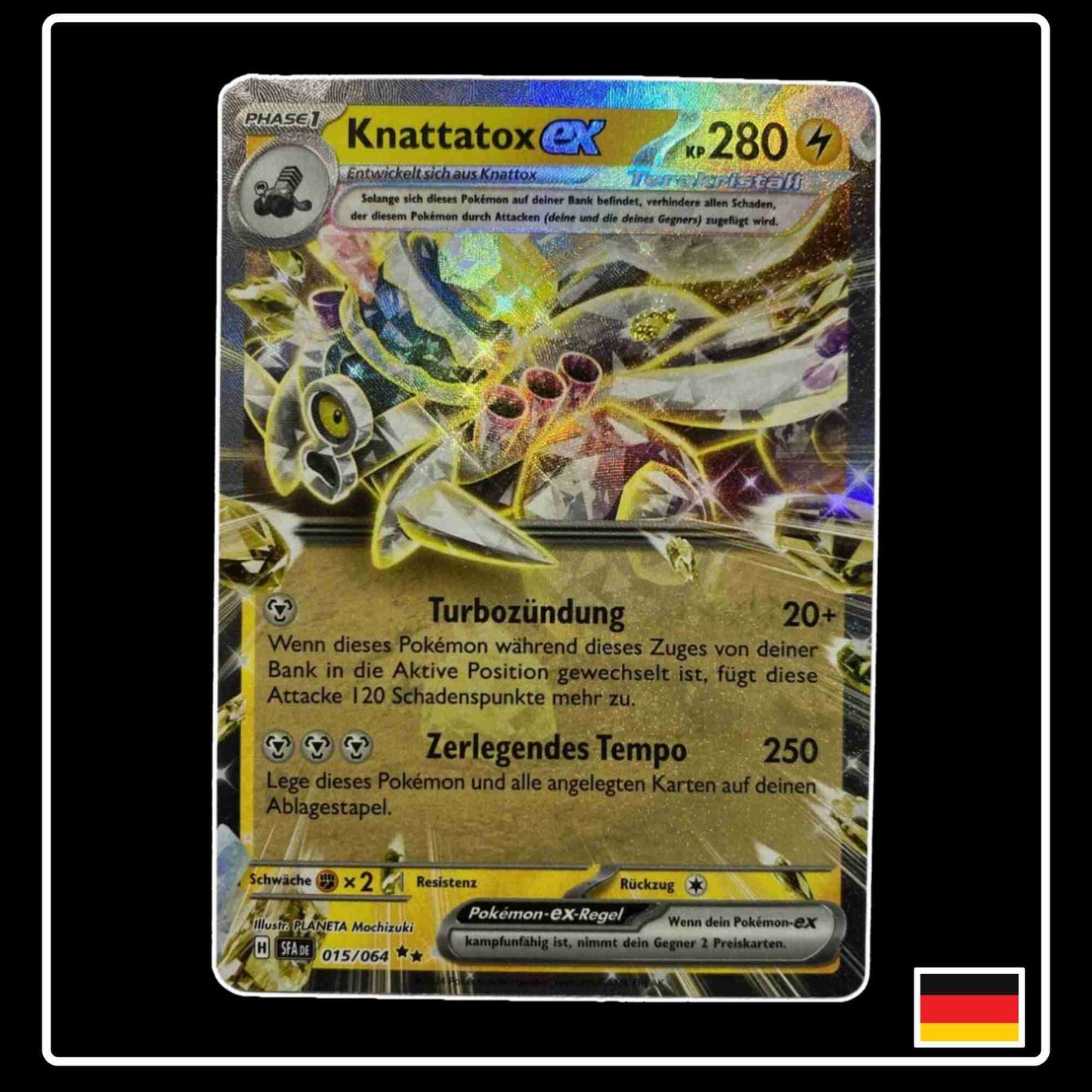 Knattatox ex seltene Pokemon Karte 015/064 aus dem Karmesin & Purpur Set Nebel der Sagen