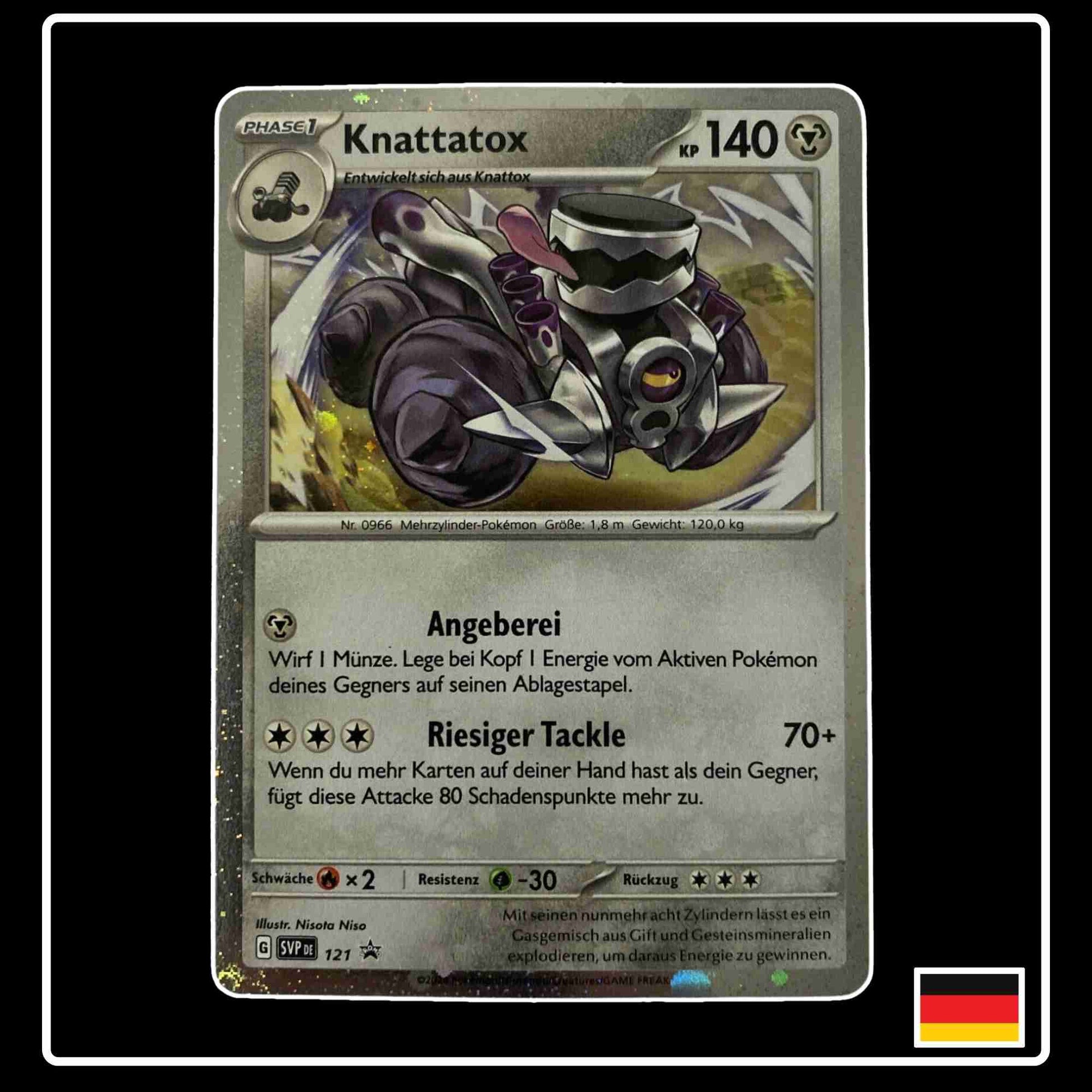 Knattatox Holo Promo SVP DE 121 Pokemon Karte aus Karmesin & Purpur