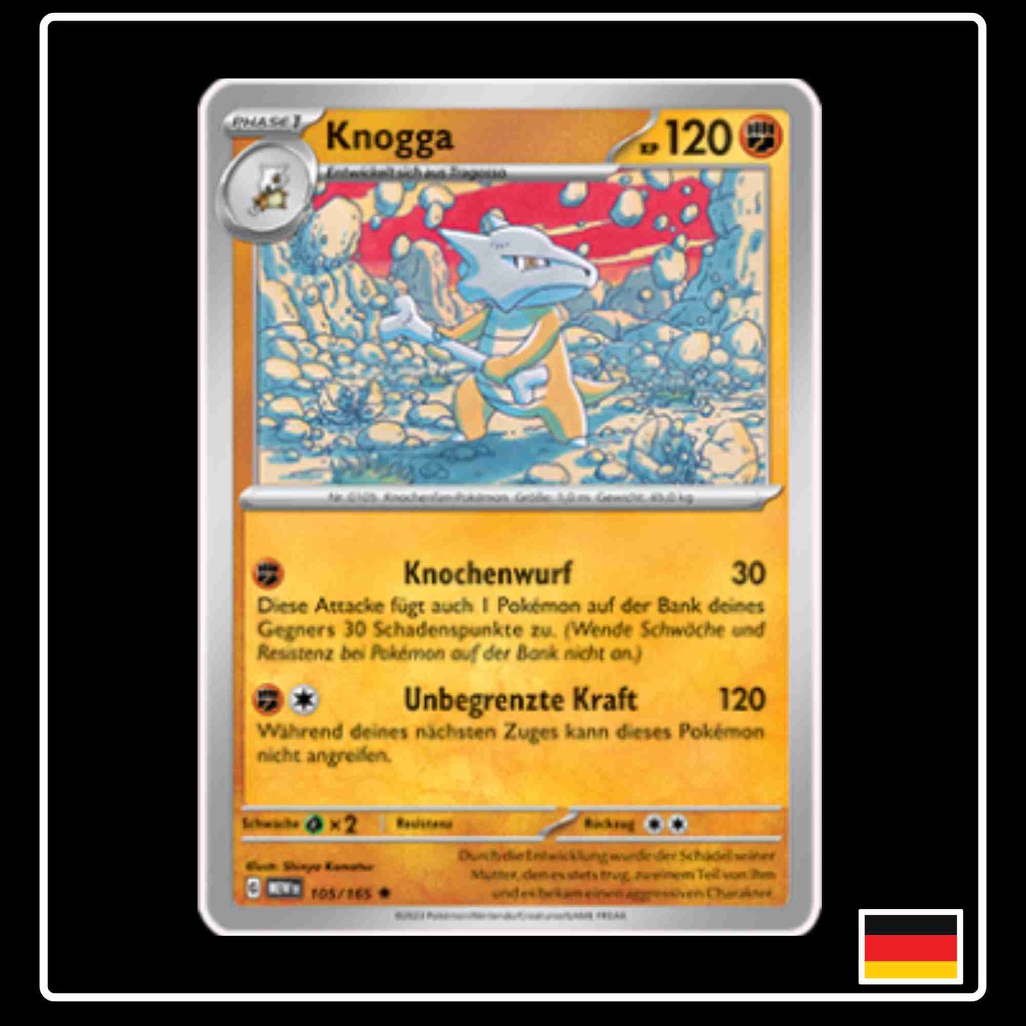 Knogga 105/165 aus dem Pokemon Set Karmesin & Purpur 151 