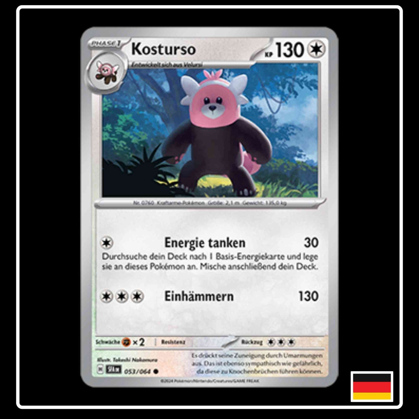 Kosturso 053/064 Pokemon Karte aus Karmesin und Purpur Nebel der Sagen