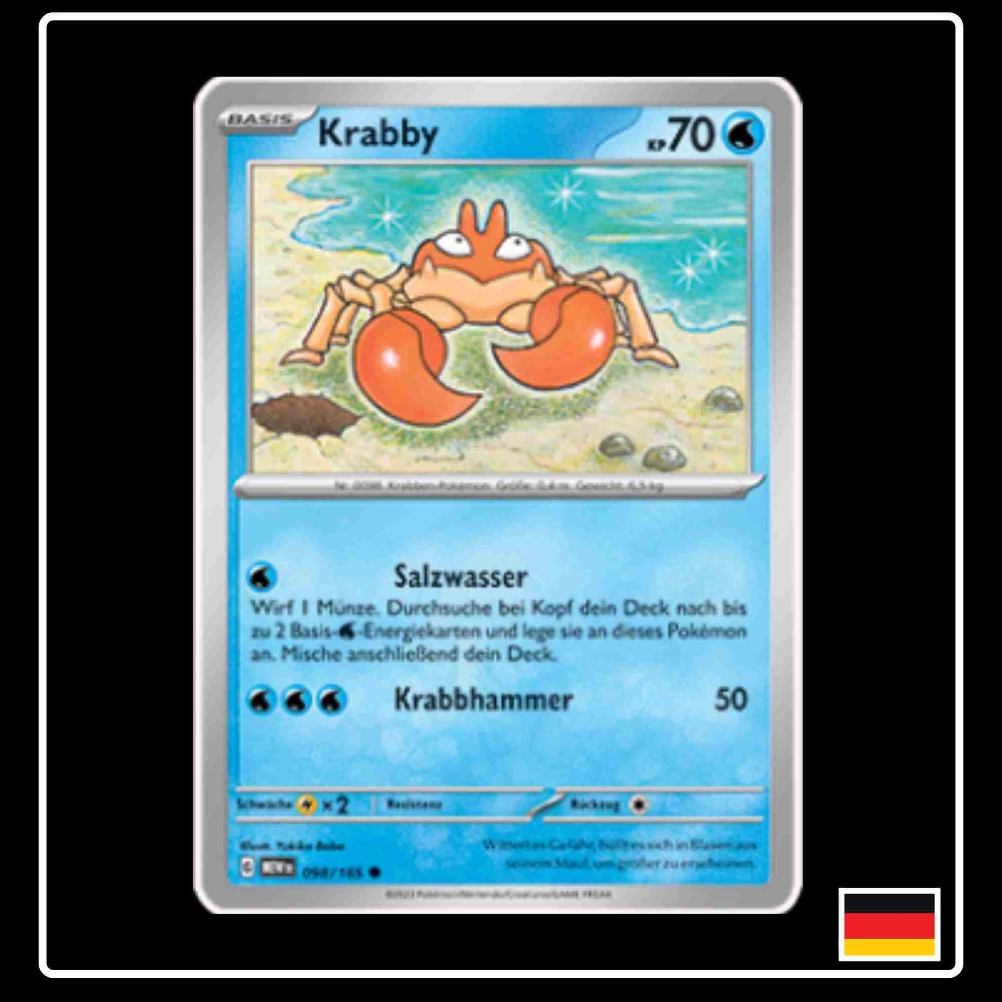 Krabby 098/165 aus dem Pokemon Set Karmesin & Purpur 151 