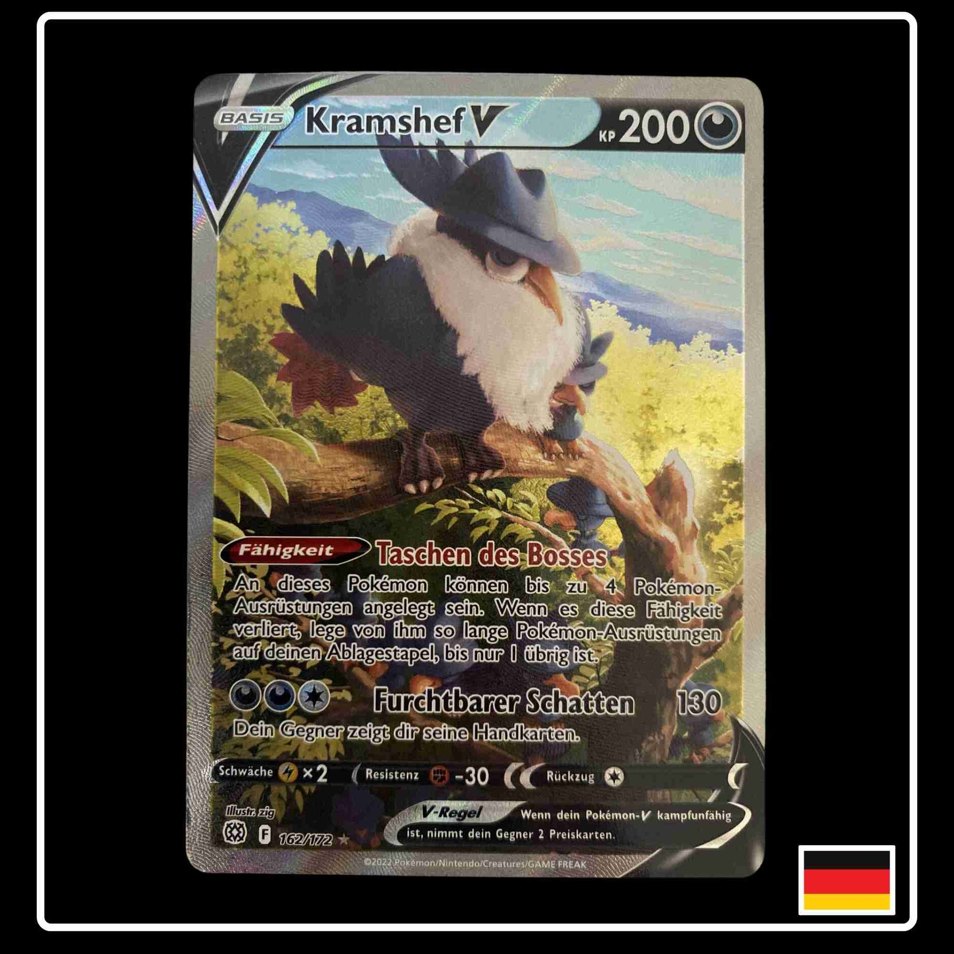 Kramshef V Alternative Art Pokemon Karte aus dem Set Strahlende Sterne