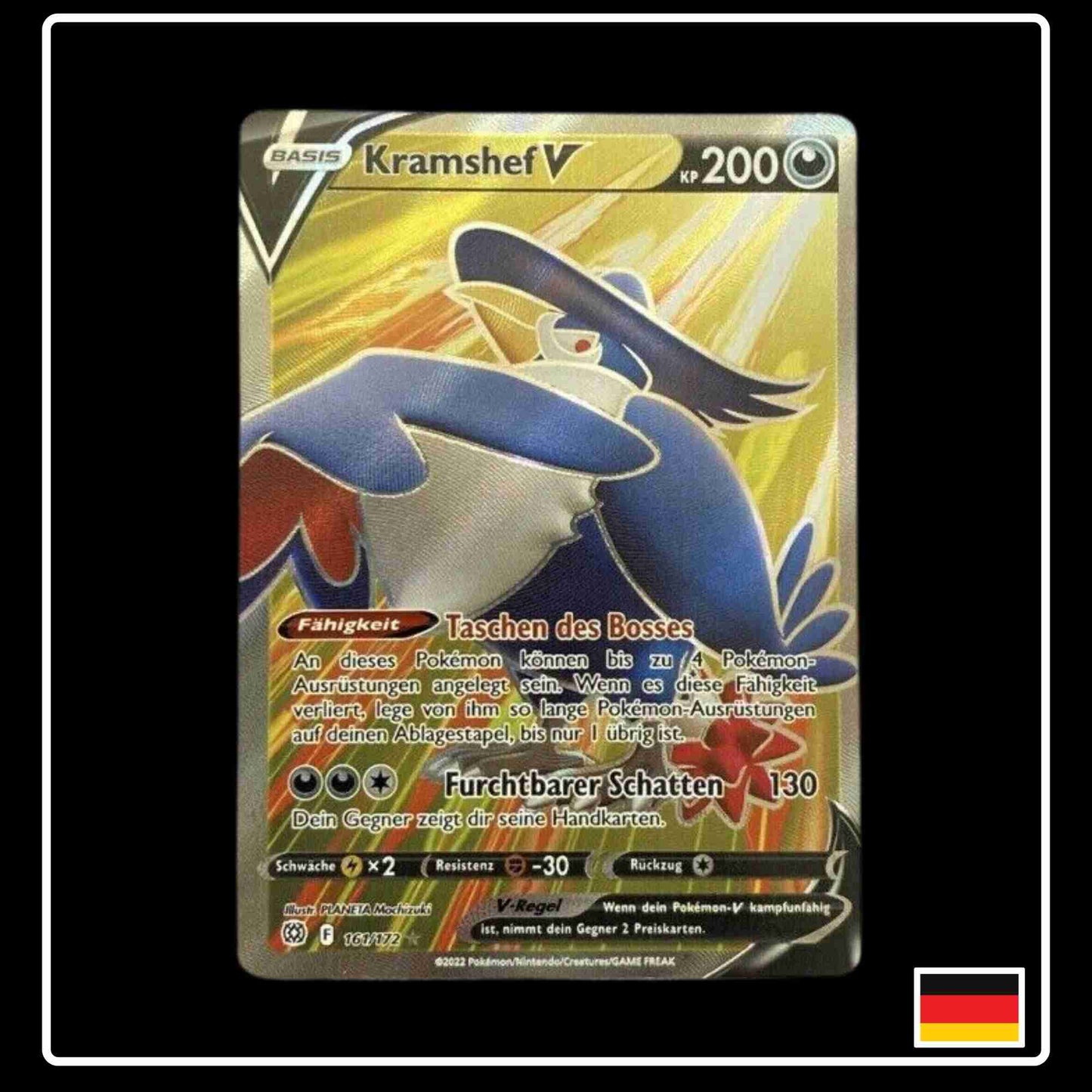 Kramshef V Full Art Pokemon 161/172 Strahlende Sterne