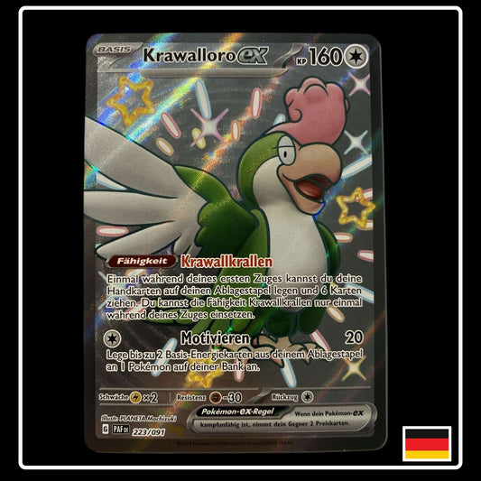 Shiny Krawalloro ex Pokemon Karte aus Paldeas Schicksale