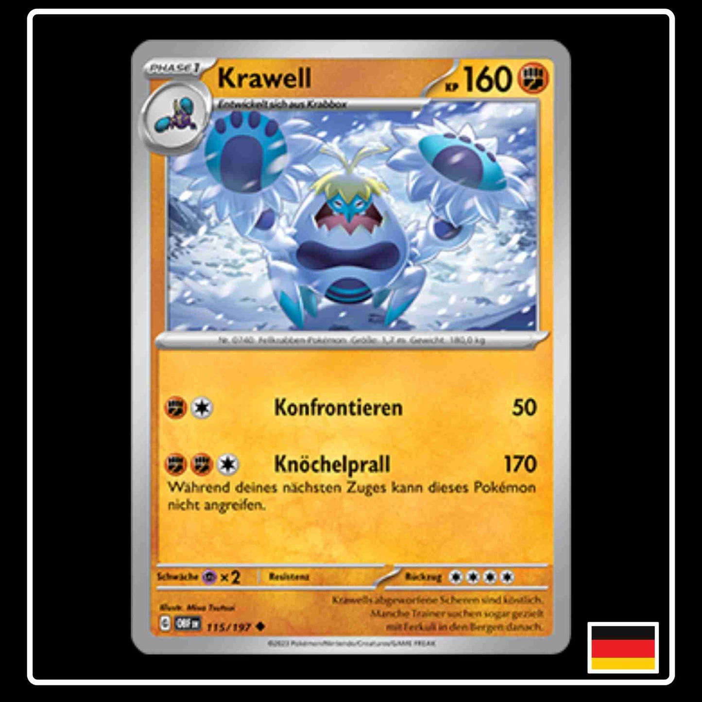 Pokemon Karte Krawell 115/197