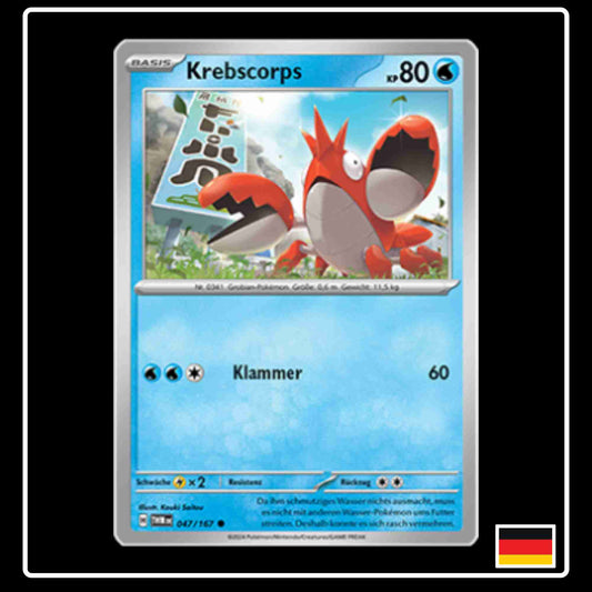 Krebscorps Pokemon Karte 047/167 aus dem Set Maskerade im Zwielicht