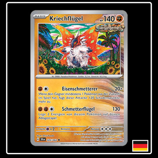 Kriechflügel 026/064 Pokemon Karte aus Karmesin und Purpur Nebel der Sagen