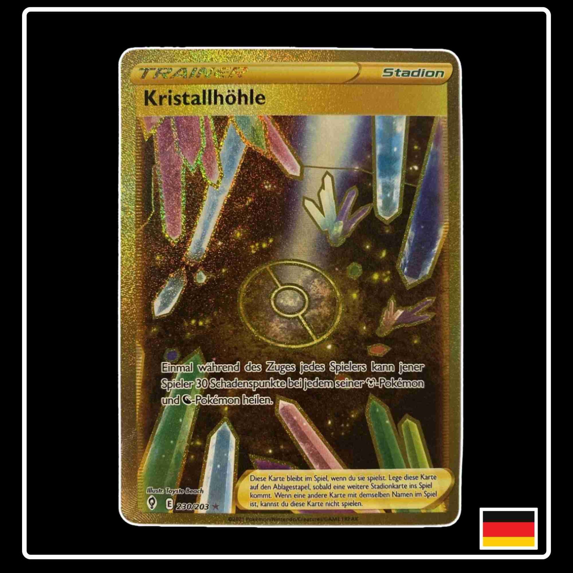 Kristallhöhle GOLD 230/203 Pokemon Karte aus dem Set Drachenwandel