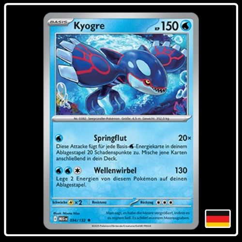 Kyogre 034/132 Pokemon Mega Entwicklung