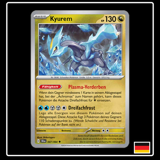 Kyurem 047/064 Pokemon Karte aus Karmesin und Purpur Nebel der Sagen