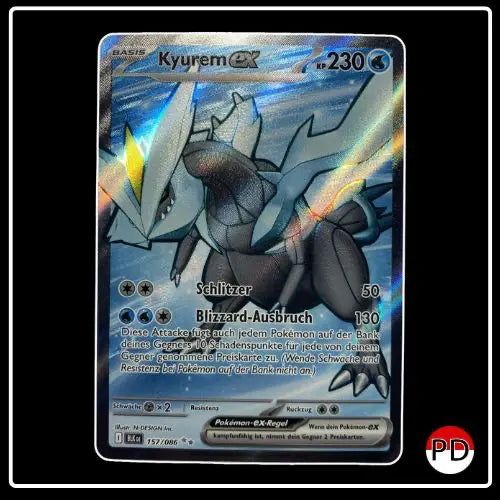 Kyurem ex Full Art 157/086 Pokemon Schwarze Blitze