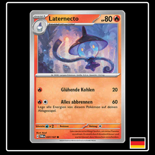 Laternecto Pokemon Karte 037/167 aus dem Set Maskerade im Zwielicht