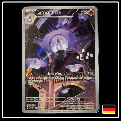 Laternecto Illustration Rare 102/086 Pokemon Weisse Flammen