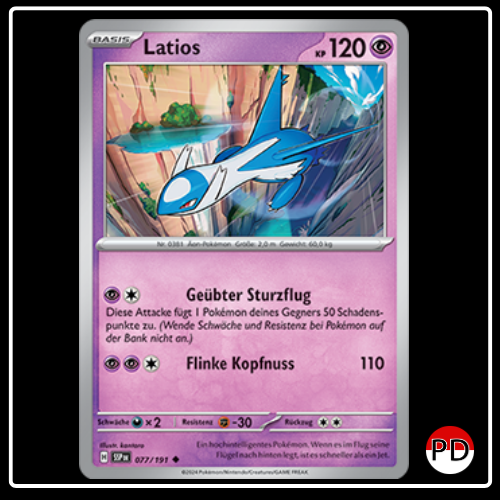 Latios 077/191 Pokemon Stürmische Funken