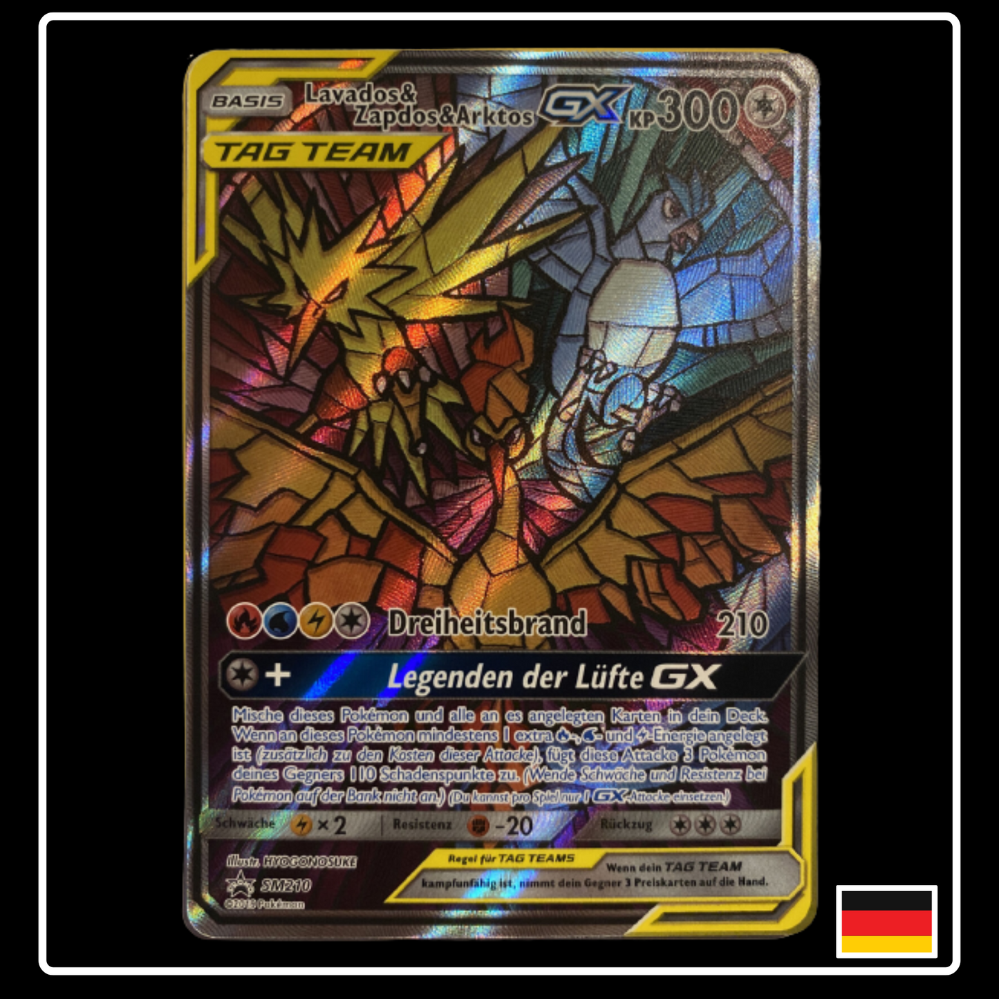 Lavados & Zapdos & Arktos GX Deutsch SM210 Black Star Promo