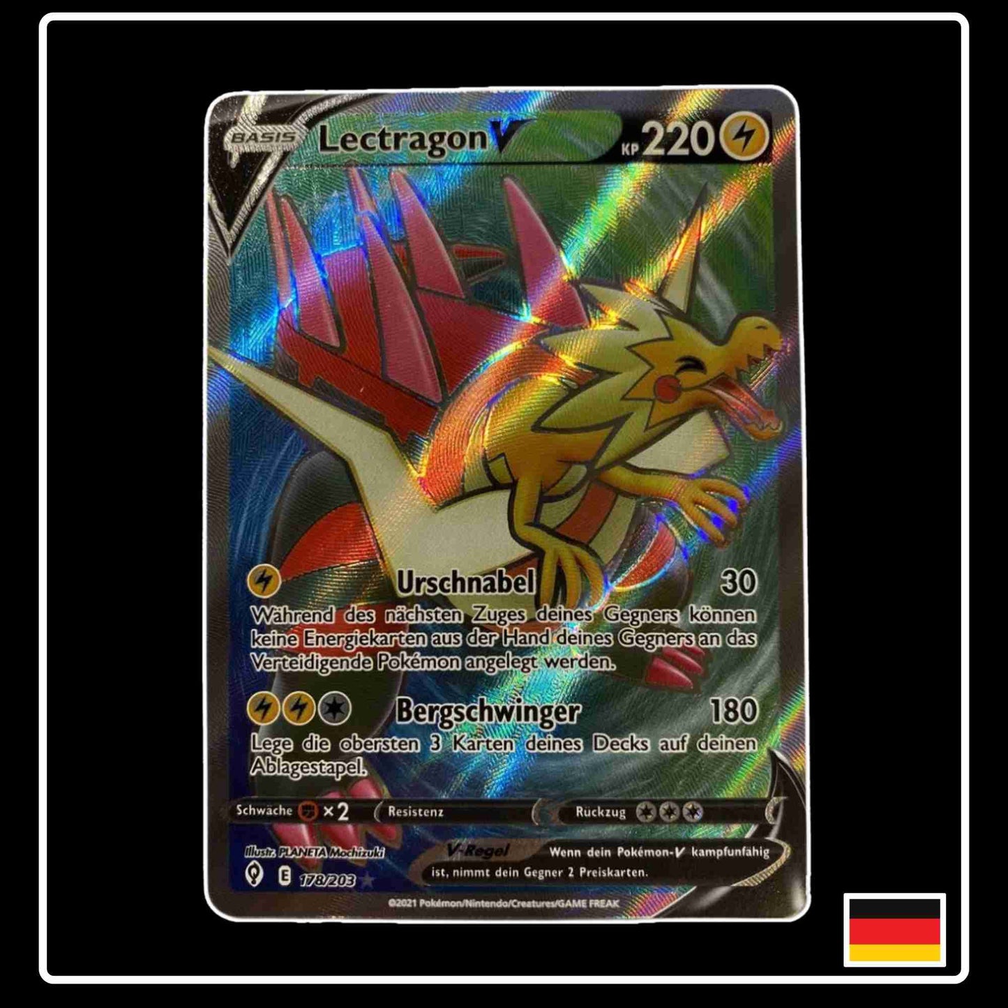 Lectragon V Full Art 178/203 Pokemon Karte aus dem Set Drachenwandel