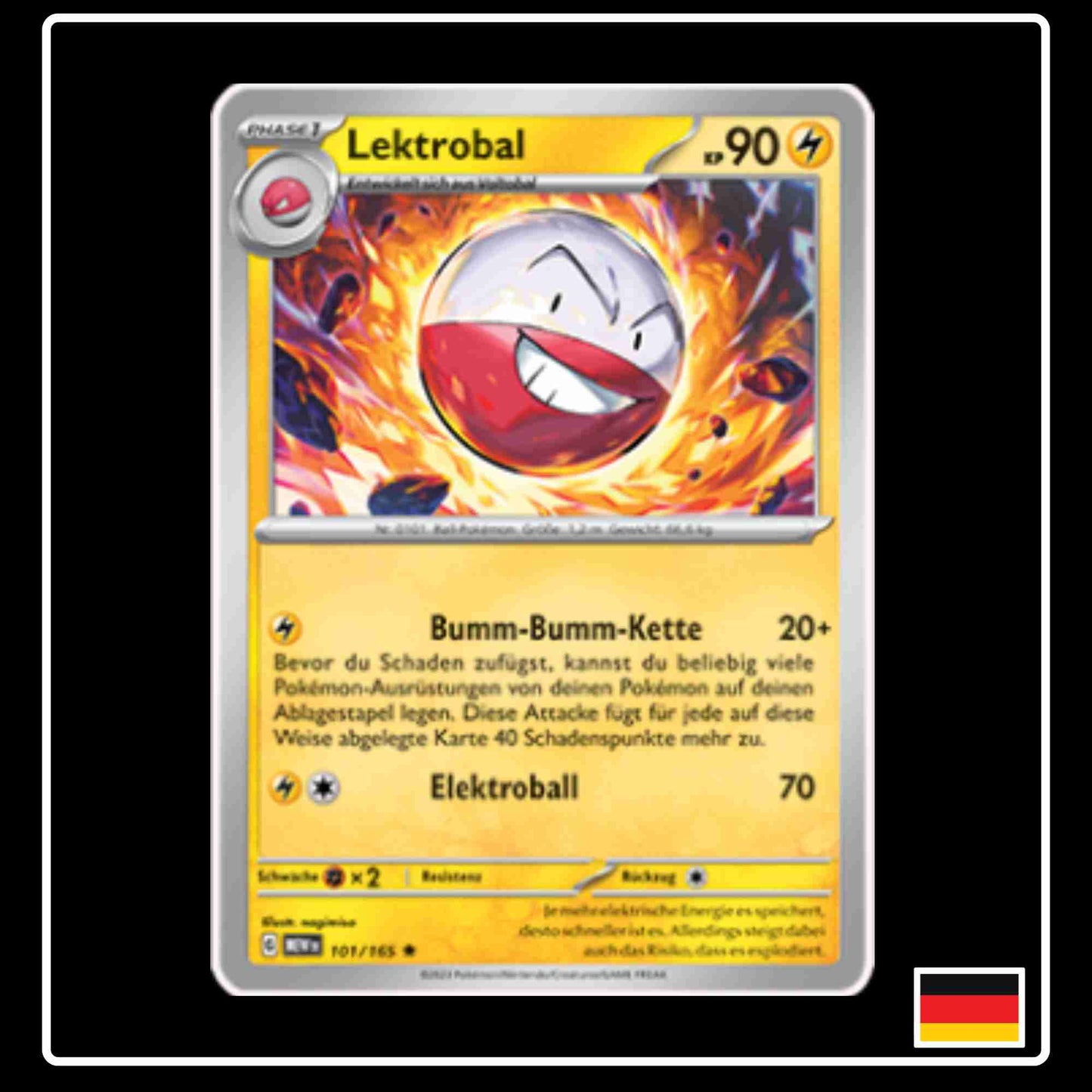 Lektrobal 101/165 aus dem Pokemon Set Karmesin & Purpur 151 