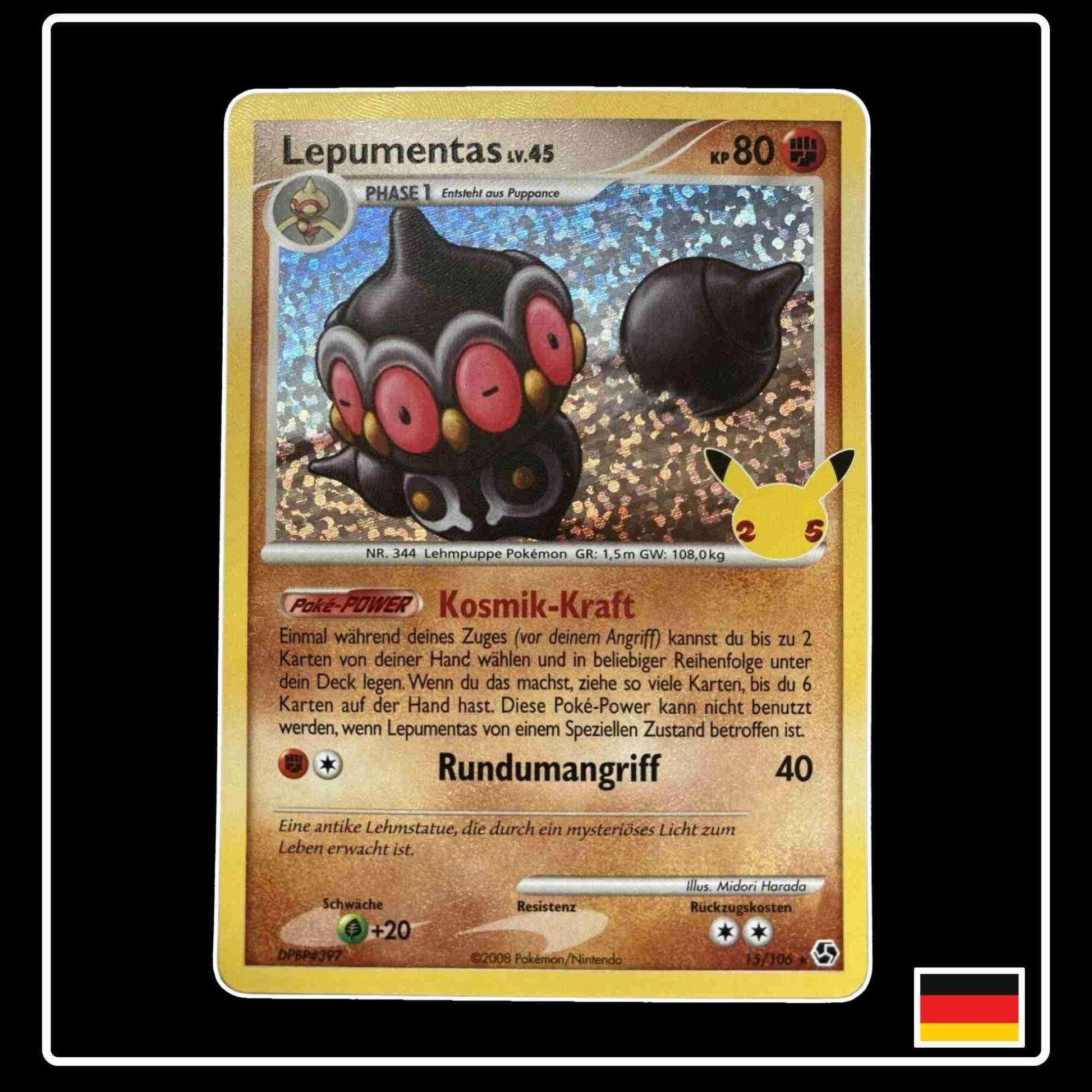 Lepumentas 15/106 Reprint Pokemon Karte aus dem Set Celebrations