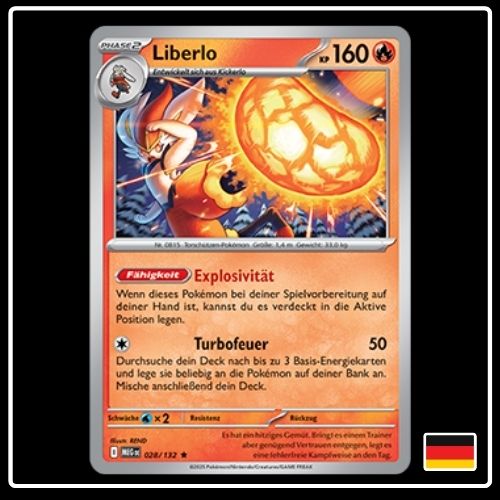 Liberlo 028/132 Pokemon Mega Entwicklung