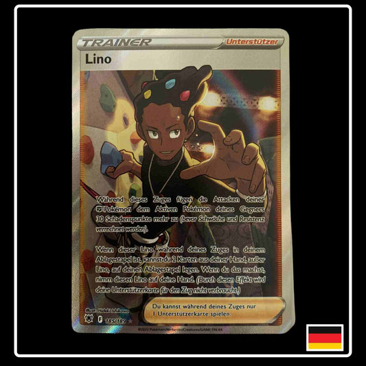 Lino Trainer Full Art Pokemon Karte aus dem Set Astralglanz