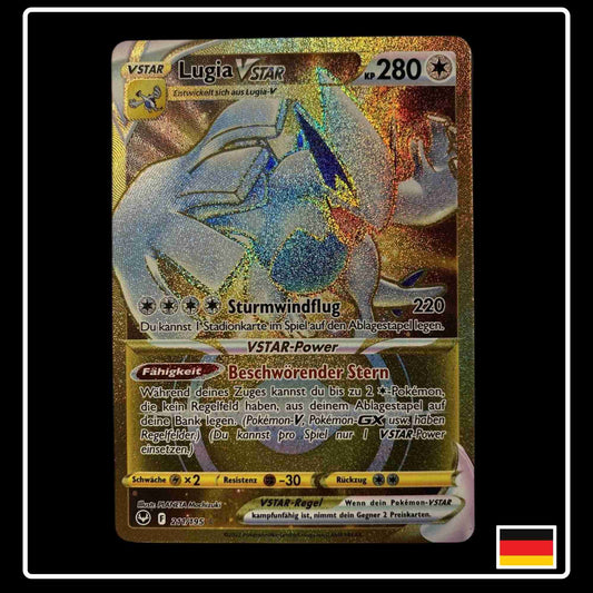 Goldkarte Lugia VSTAR aus dem Pokemon Set Silberne Sturmwinde