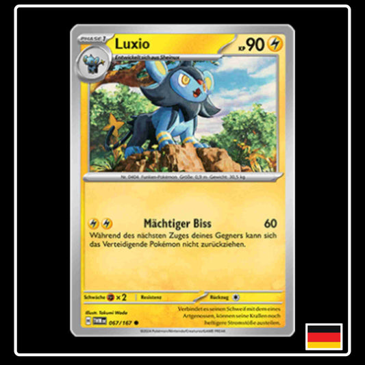 Luxio Pokemon Karte 067/167 aus dem Set Maskerade im Zwielicht