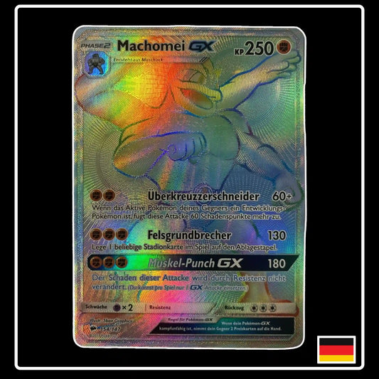 Machomei GX Rainbow 154/147 Pokemon Nacht in Flammen