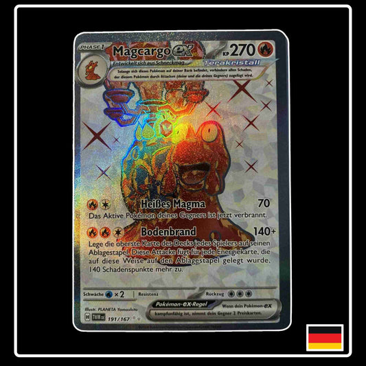 Magcargo ex Full Art 191/167 aus dem Pokemon Set Maskeraden im Zwielicht