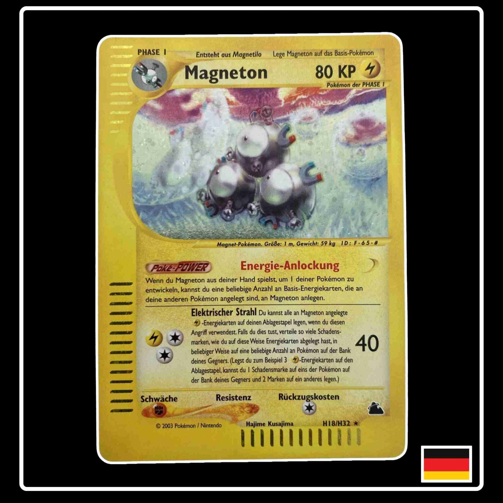 Magneton Holo e-Series H18/H32 Aquapolis Pokemon