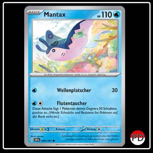 Mantax 040/191 Pokemon Stürmische Funken Sammelkarten