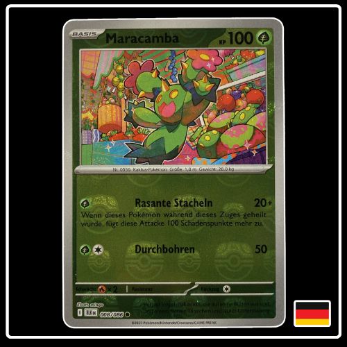 Maracamba Meisterball 008/086 Pokemon Schwarze Blitze