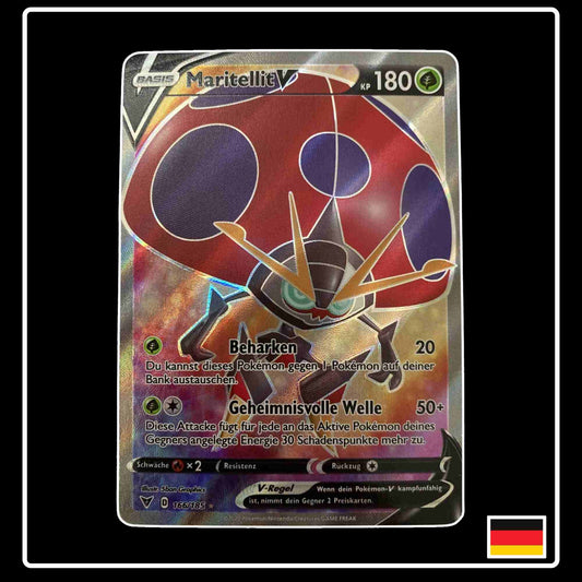 Pokemon Karte Maritellit V Full Art 166/185 aus dem Schwert & Schild Set Farbenschock