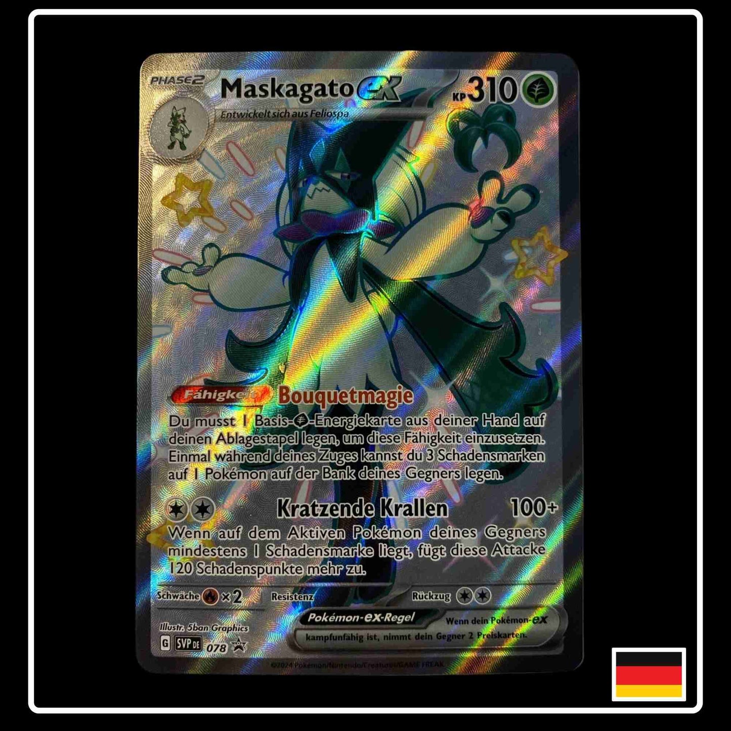 Maskagato ex Shiny Pokemon Karte