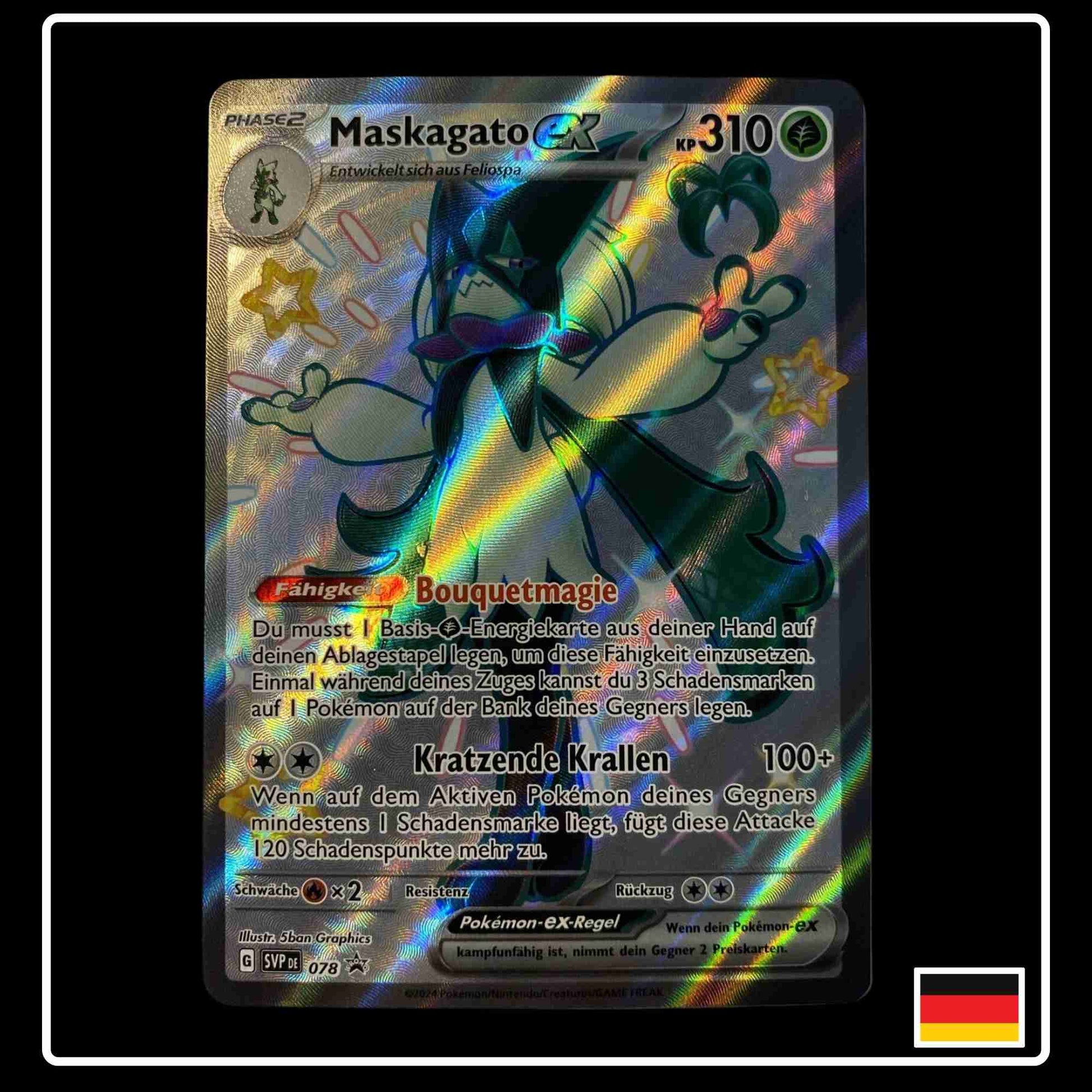 Maskagato ex Shiny Pokemon Karte