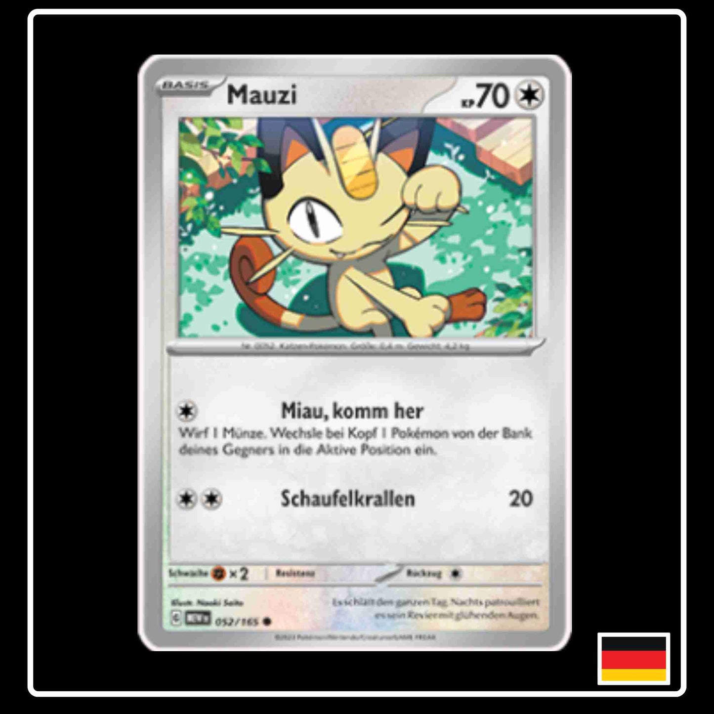 Mauzi 052/165 aus dem Pokemon Set Karmesin & Purpur 151 