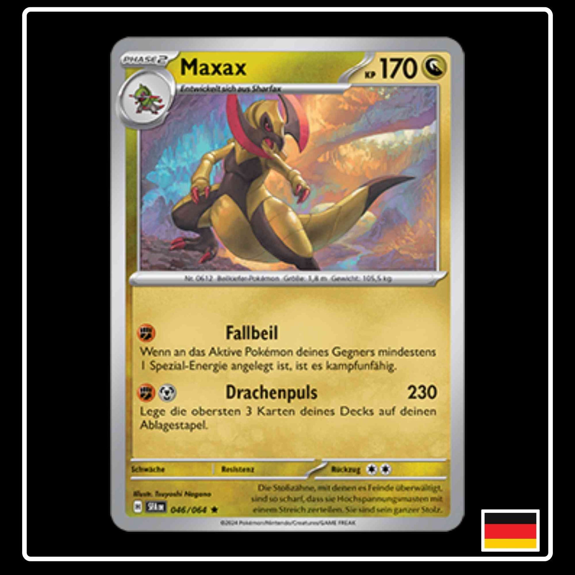 Maxax 046/064 Pokemon Karte aus Karmesin und Purpur Nebel der Sagen