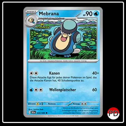 Mebrana 020/086 Pokemon Schwarze Blitze