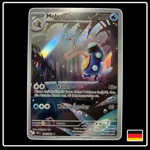 Mebrana Illustration Rare 104/086 Pokemon Schwarze Blitze
