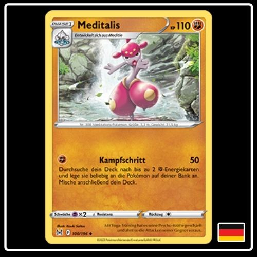 Meditalis 100/196 Pokemon Verlorener Ursprung