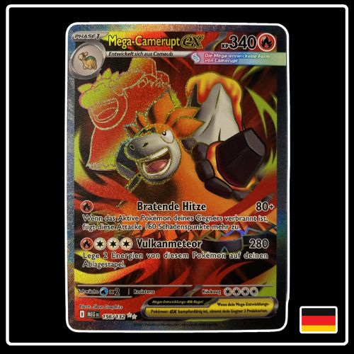 Mega Camerupt ex Full Art 156/132 Pokemon Mega Entwicklung